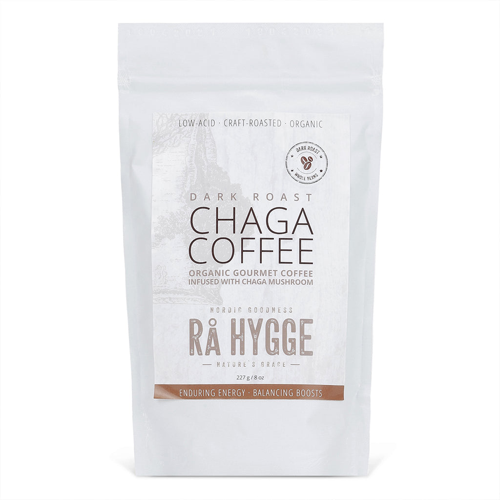 Chaga Mushroom Low Acid Filter Ground Coffee 8oz 227g - Ra Hygge