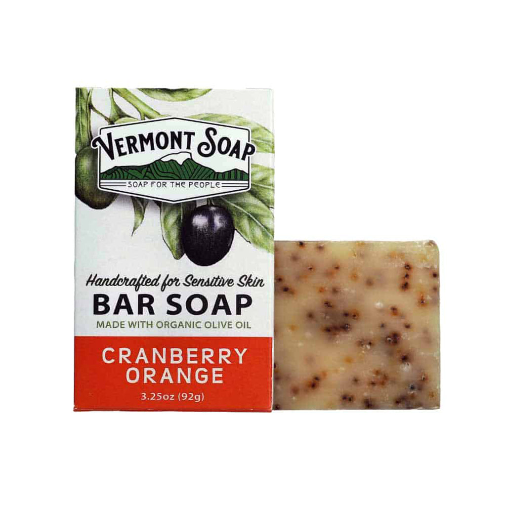 Cranberry Orange Handmade Bar Soap - Vermont Soap 92g