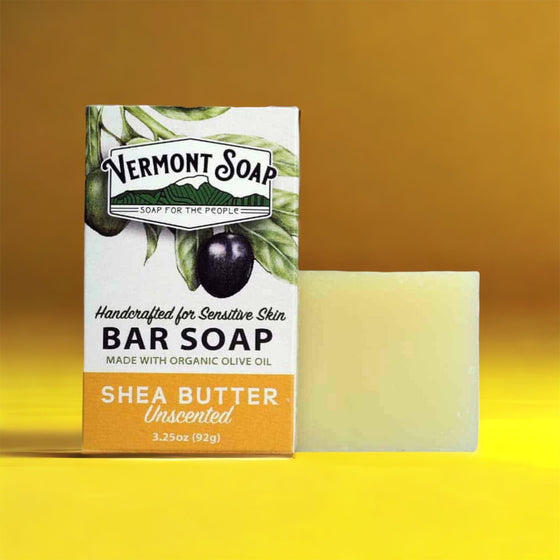 Shea Butter Handmade Bar Soap - Vermont Soap 92g