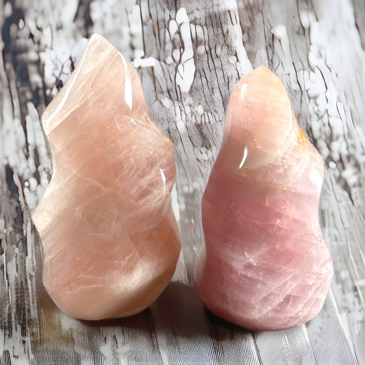 Rose Quartz Crystal Flame - Ethically Sourced