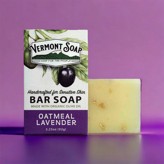 Oatmeal Lavender Handmade Bar Soap - Vermont Soap 92g