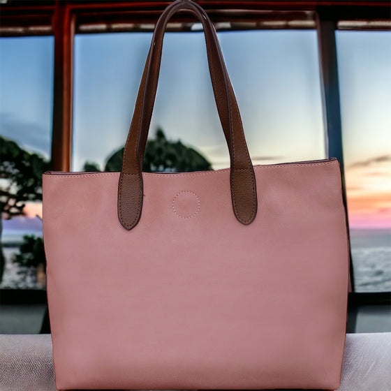 Mariah Medium Convertible Tote - Pink Lemonade-Live in the Light Naturally Ltd